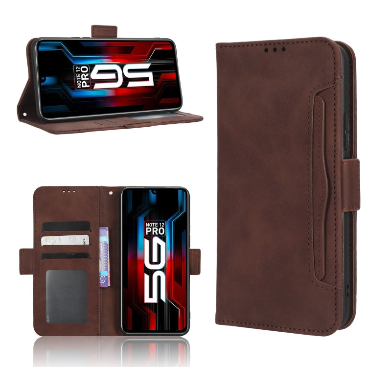  Note 12 Pro 5G Skin Feel Calf Texture Card Slots Leather Phone Case(Brown) Eurekaonline