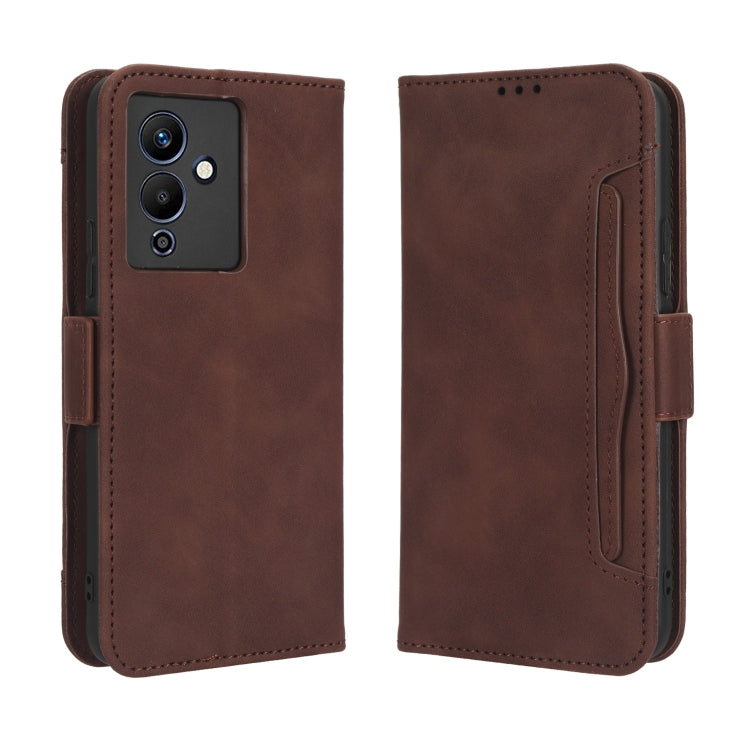 For Infinix Note 12 5G / Note 12 Pro 5G Skin Feel Calf Texture Card Slots Leather Phone Case(Brown) Eurekaonline