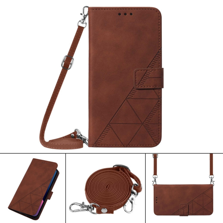 For Infinix Note 12 G96 Crossbody 3D Embossed Flip Leather Phone Case(Brown) Eurekaonline