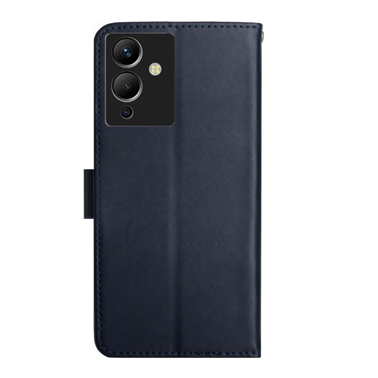 For Infinix Note 12 G96 Genuine Leather Fingerprint-proof Horizontal Flip Phone Case(Blue) Eurekaonline