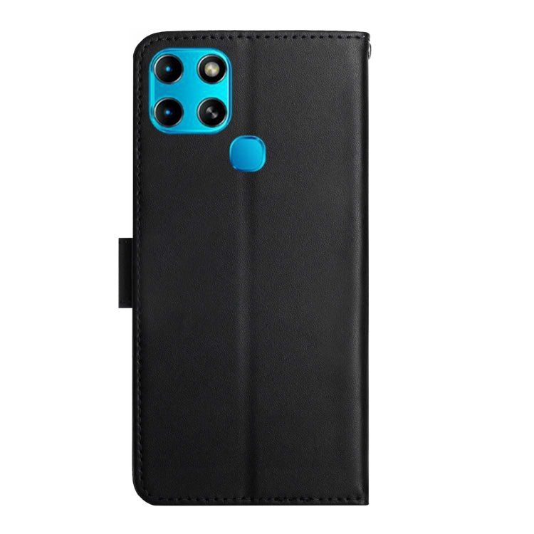 For Infinix Smart 6 Genuine Leather Fingerprint-proof Horizontal Flip Phone Case(Black) Eurekaonline