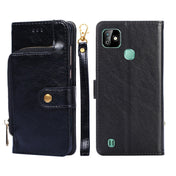 For Infinix Smart HD 2021/X612 Zipper Bag Leather Phone Case(Black) Eurekaonline