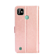 For Infinix Smart HD 2021/X612 Zipper Bag Leather Phone Case(Rose Gold) Eurekaonline
