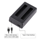 For Insta360 X3 USB Dual Batteries Charger with Cable & Indicator Light (Black) Eurekaonline