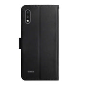 For LG K22 Genuine Leather Fingerprint-proof Flip Phone Case(Black) Eurekaonline