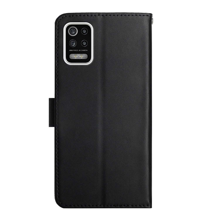 For LG K42 Genuine Leather Fingerprint-proof Flip Phone Case(Black) Eurekaonline