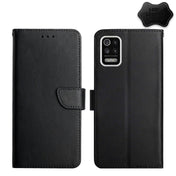 For LG K42 Genuine Leather Fingerprint-proof Flip Phone Case(Black) Eurekaonline