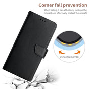 For LG K52 Genuine Leather Fingerprint-proof Flip Phone Case(Black) Eurekaonline