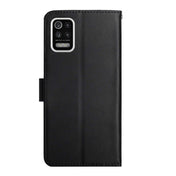For LG K52 Genuine Leather Fingerprint-proof Flip Phone Case(Black) Eurekaonline