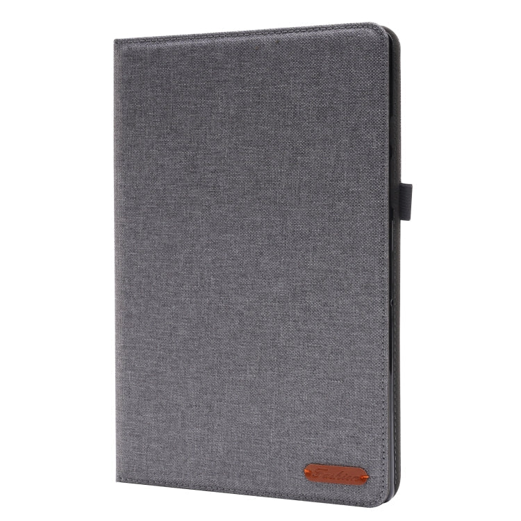  TB-X606F Horizontal Flip TPU + Fabric PU Leather Tablet Case(Grey) Eurekaonline