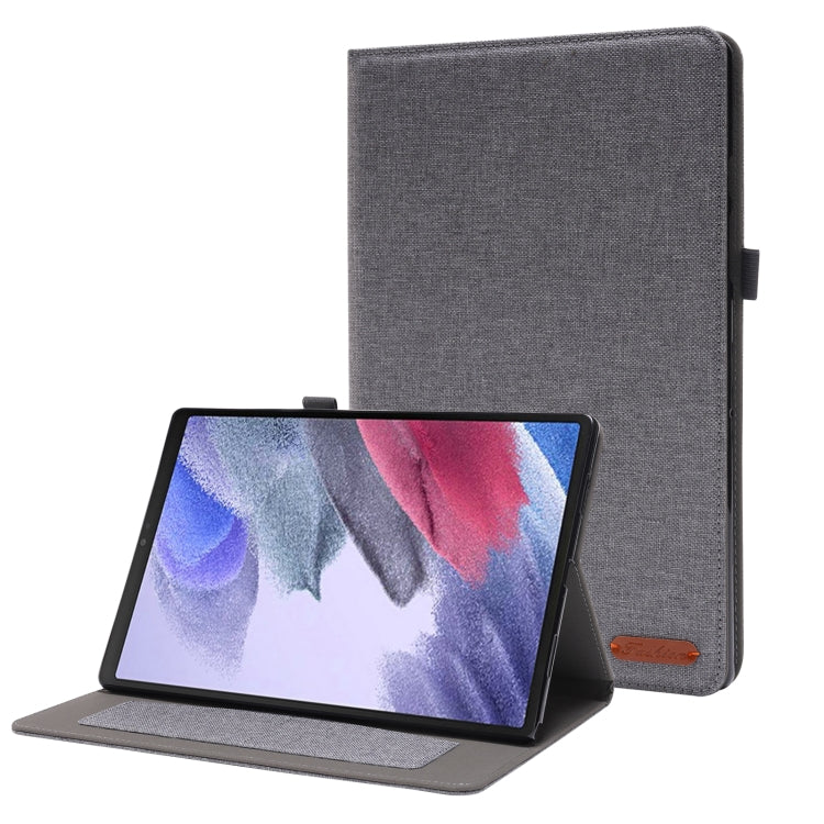 TB-X606F Horizontal Flip TPU + Fabric PU Leather Tablet Case(Grey) Eurekaonline