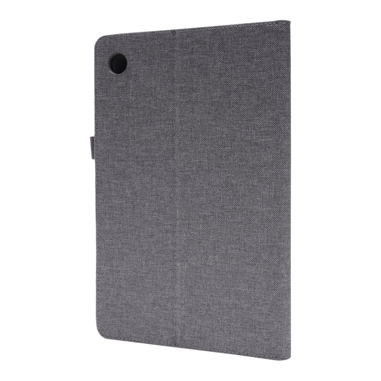 For Lenovo M10 Plus 10.3 inch TB-X606 / TB-X606F Horizontal Flip TPU + Fabric PU Leather Tablet Case(Grey) Eurekaonline