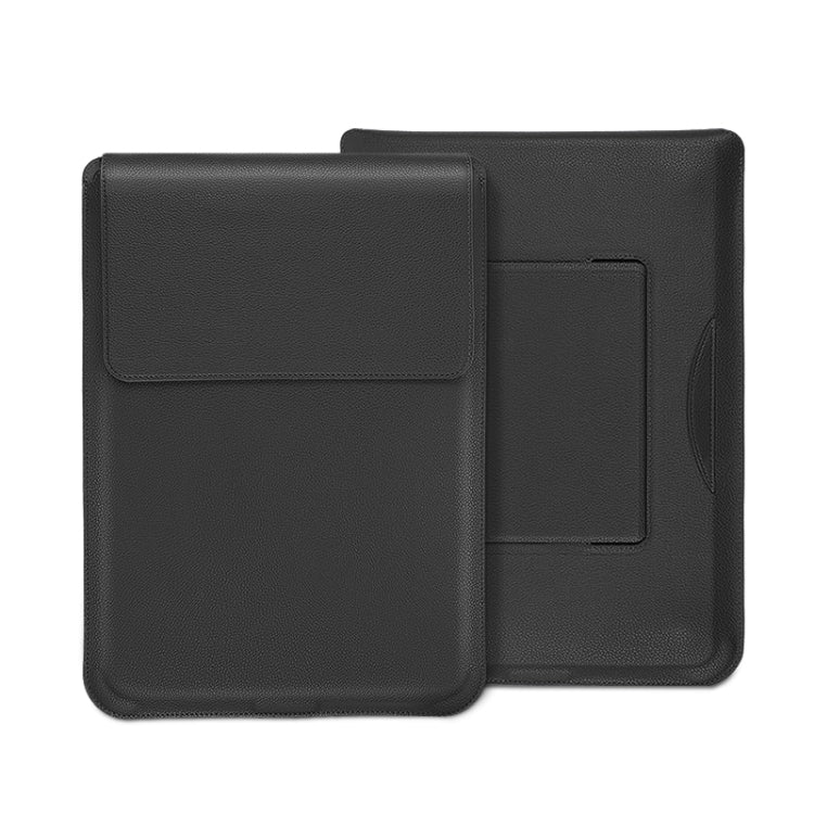 16 inch PU Leather 4 in 1 Laptop Bag with Functional Bracket(Black) Eurekaonline