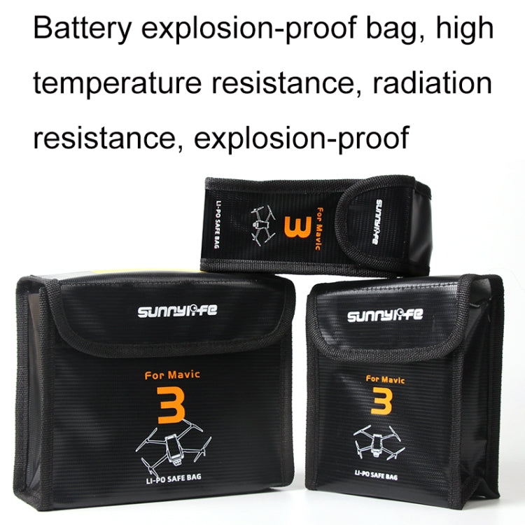 For Mavic 3 Sunnylife M3-DC105 2 In 1 Batteries Safe Storage Explosion-proof Bags Eurekaonline