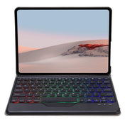 For Microsoft Surface Go 3 / 2 / 1 SFGOS Tri-color Backlit Tree Texture Bluetooth Keyboard Leather Case(Black + Black) Eurekaonline
