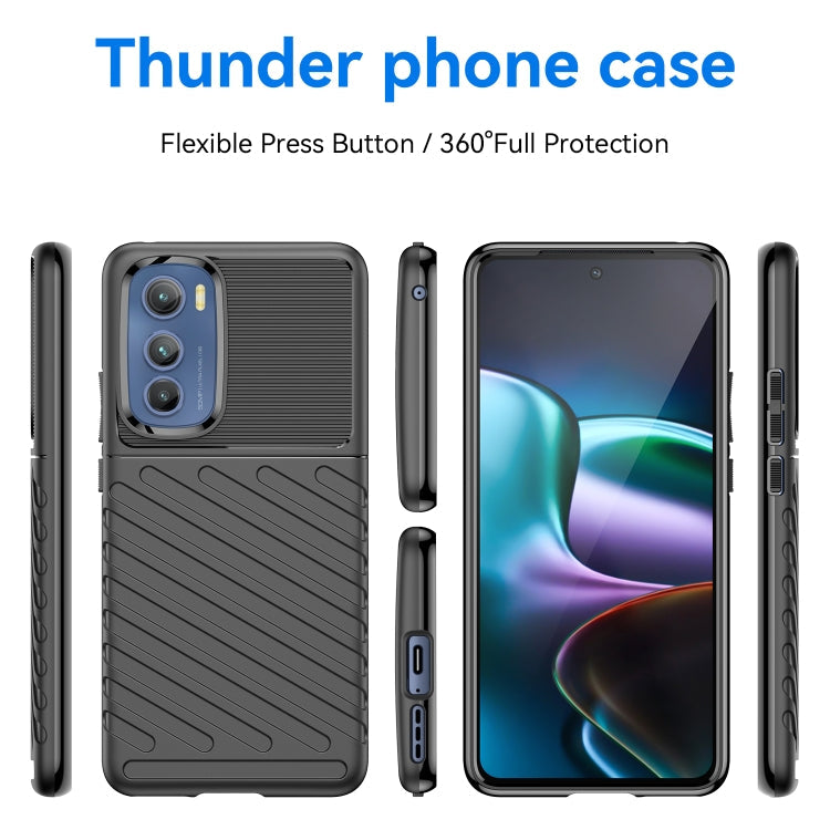 For Motorola Edge 30 Thunderbolt Shockproof TPU Protective Soft Phone Case(Black) Eurekaonline