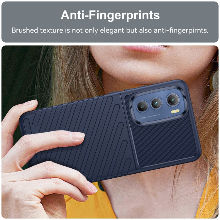 For Motorola Edge 30 Thunderbolt Shockproof TPU Protective Soft Phone Case(Blue) Eurekaonline