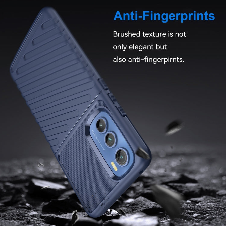 For Motorola Edge 30 Thunderbolt Shockproof TPU Protective Soft Phone Case(Blue) Eurekaonline