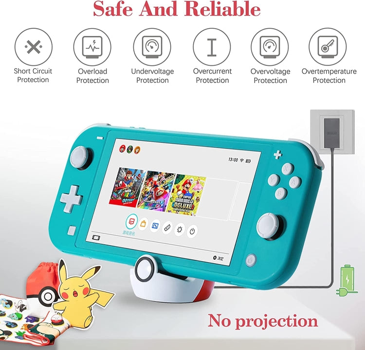 For Nintendo Switch and Switch Lite NS Nintendo Game Console Mini Portable Charging Dock Stand Eurekaonline