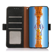 For Nokia C2 2nd Edition KHAZNEH Side-Magnetic Litchi Genuine Leather RFID Phone Case(Black) Eurekaonline