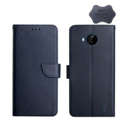 For Nokia C20 Plus Genuine Leather Fingerprint-proof Horizontal Flip Phone Case(Blue) Eurekaonline
