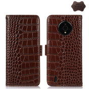 For Nokia C200 Crocodile Top Layer Cowhide Leather Phone Case(Brown) Eurekaonline