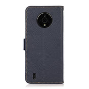 For Nokia C200 KHAZNEH Side-Magnetic Litchi Genuine Leather RFID Phone Case(Blue) Eurekaonline