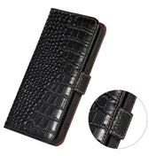 For Nokia G100 Crocodile Top Layer Cowhide Leather Phone Case(Black) Eurekaonline