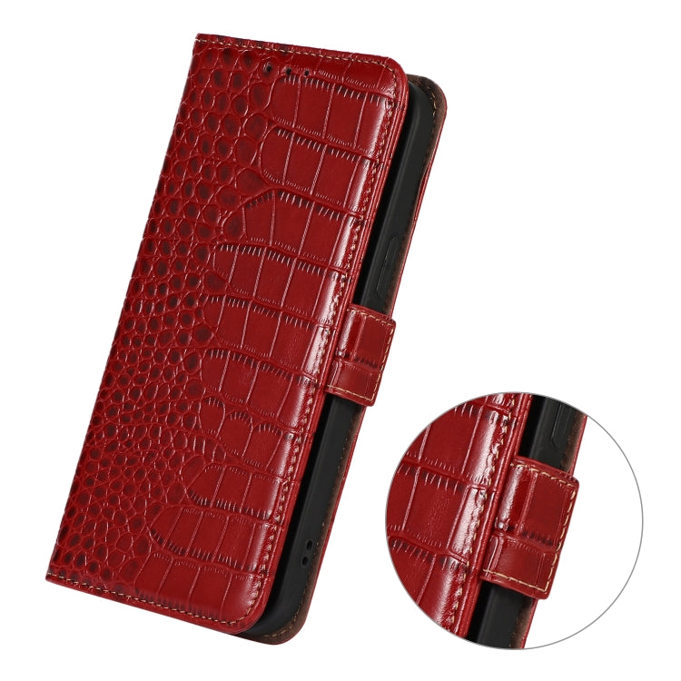 For Nokia G11 Plus Crocodile Top Layer Cowhide Leather Phone Case(Red) Eurekaonline