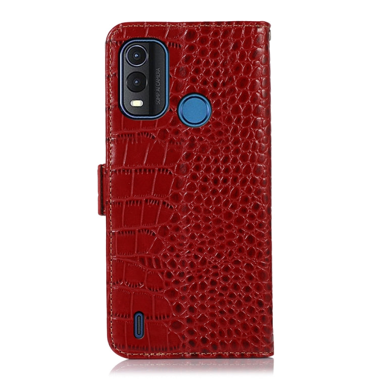 For Nokia G11 Plus Crocodile Top Layer Cowhide Leather Phone Case(Red) Eurekaonline