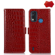 For Nokia G11 Plus Crocodile Top Layer Cowhide Leather Phone Case(Red) Eurekaonline