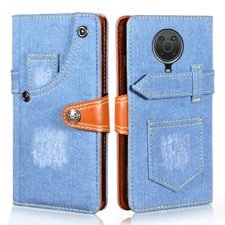 For Nokia G20 Denim Horizontal Flip Leather Case with Holder & Card Slot & Wallet(Light Blue) Eurekaonline