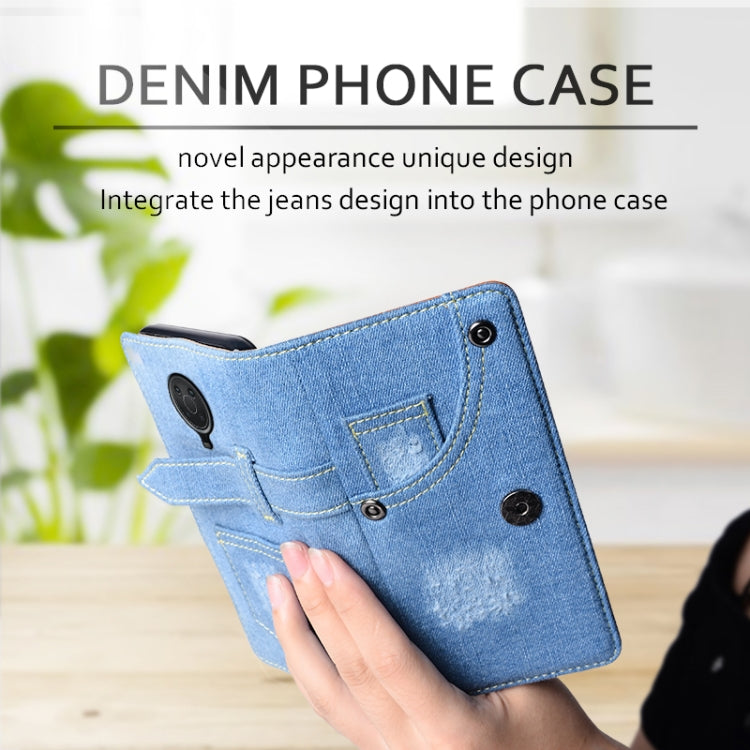 For Nokia G20 Denim Horizontal Flip Leather Case with Holder & Card Slot & Wallet(Light Blue) Eurekaonline
