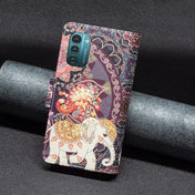For Nokia G21 / G11 Colored Drawing Pattern Zipper Leather Phone Case(Flower Elephants) Eurekaonline