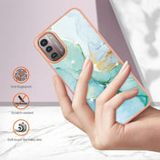For Nokia G21 / G11 Electroplating Marble Pattern Dual-side IMD TPU Phone Case(Green 003) Eurekaonline
