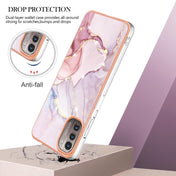 For Nokia G21 / G11 Electroplating Marble Pattern Dual-side IMD TPU Phone Case(Rose Gold 005) Eurekaonline