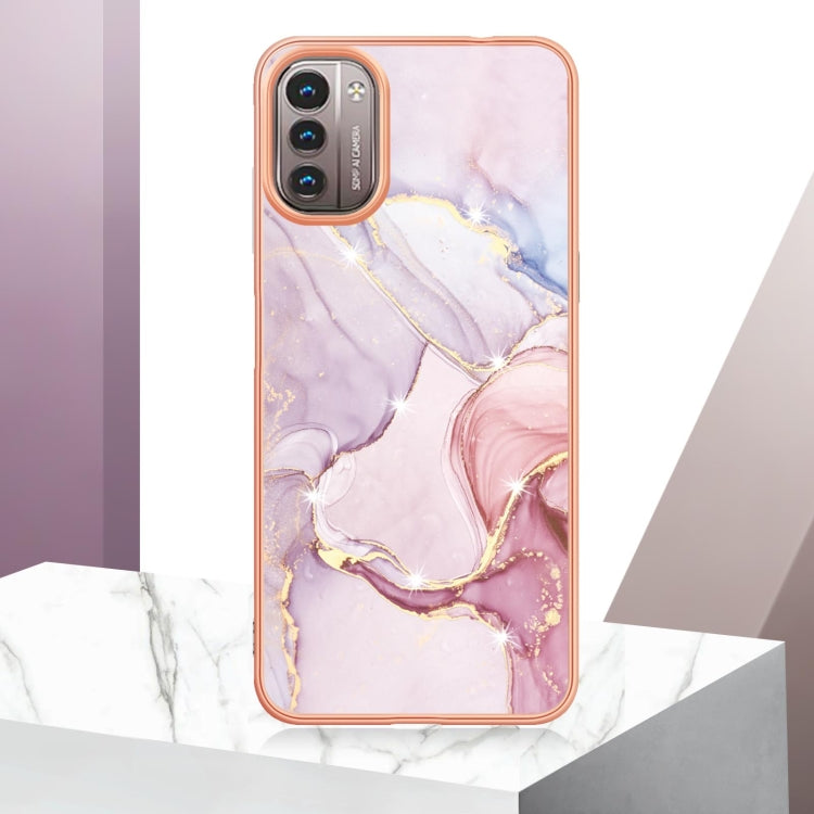  G11 Electroplating Marble Pattern Dual-side IMD TPU Phone Case(Rose Gold 005) Eurekaonline