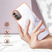 For Nokia G21 / G11 Electroplating Marble Pattern Dual-side IMD TPU Phone Case(White 006) Eurekaonline