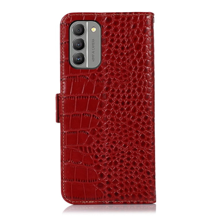 For Nokia G400 Crocodile Top Layer Cowhide Leather Phone Case(Red) Eurekaonline