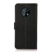 For Nokia G50 KHAZNEH Side-Magnetic Litchi Genuine Leather RFID Phone Case(Black) Eurekaonline