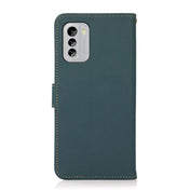 For Nokia G60 5G KHAZNEH Custer Genuine Leather RFID Phone Case(Green) Eurekaonline