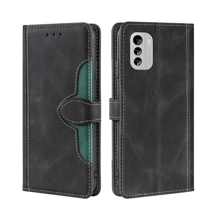 For Nokia G60 5G Skin Feel Magnetic Buckle Leather Phone Case(Black) Eurekaonline