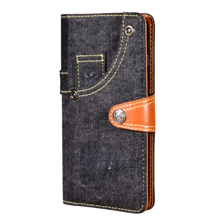 For Nokia X10 / X20 Denim Horizontal Flip Leather Case with Holder & Card Slot & Wallet(Black) Eurekaonline