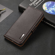 For Nokia XR20 KHAZNEH Side-Magnetic Litchi Genuine Leather RFID Phone Case(Brown) Eurekaonline