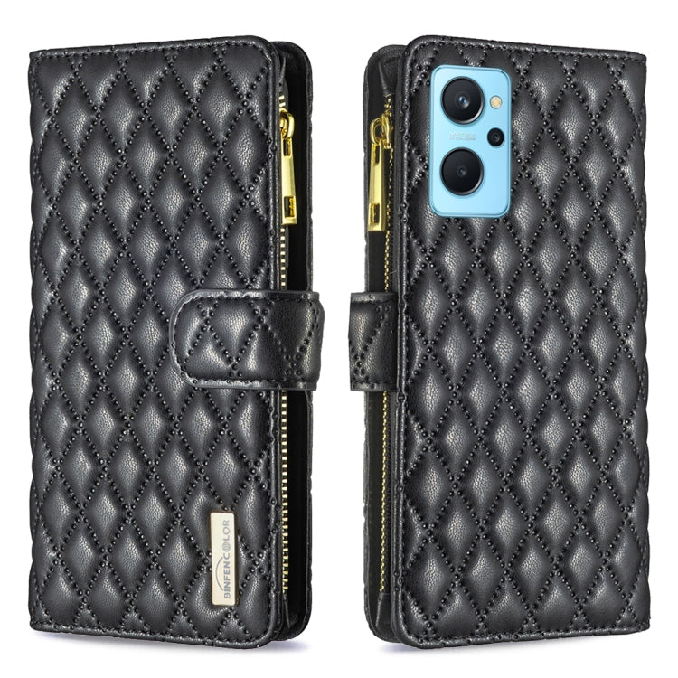  K10 4G Diamond Lattice Zipper Wallet Leather Flip Phone Case(Black) Eurekaonline