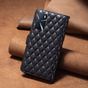 For OPPO A54 4G / A55 5G / A16 Diamond Lattice Zipper Wallet Leather Flip Phone Case(Black) Eurekaonline