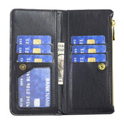 For OPPO A57 4G Diamond Lattice Zipper Wallet Leather Flip Phone Case(Black) Eurekaonline