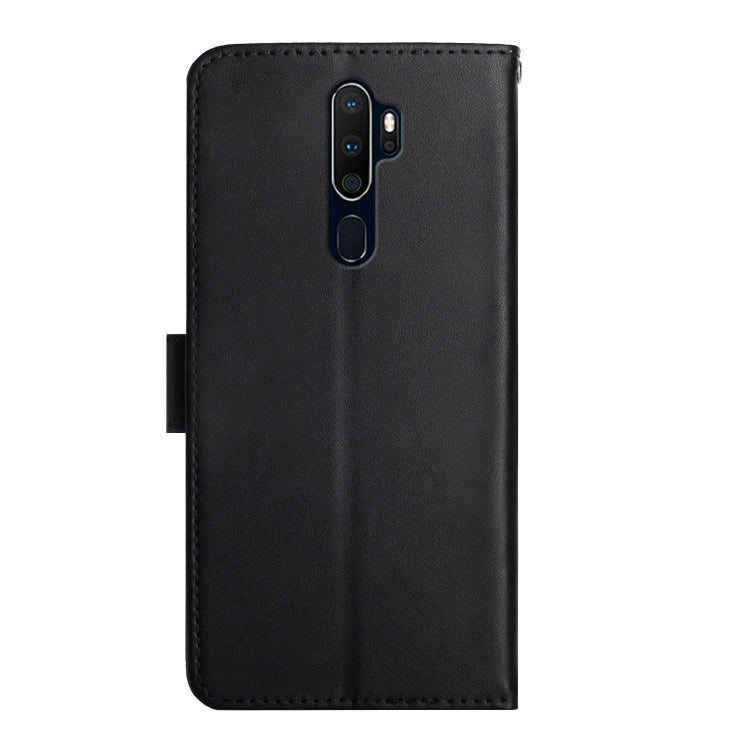 For OPPO A9 2020 Genuine Leather Fingerprint-proof Horizontal Flip Phone Case(Black) Eurekaonline