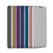 For OPPO A93/Reno4 Lite/F17 Pro/Reno 4F Plated Mirror Horizontal Flip Leather Case with Holder(Silver) Eurekaonline