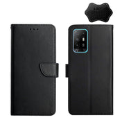 For OPPO A94 5G Genuine Leather Fingerprint-proof Horizontal Flip Phone Case(Black) Eurekaonline